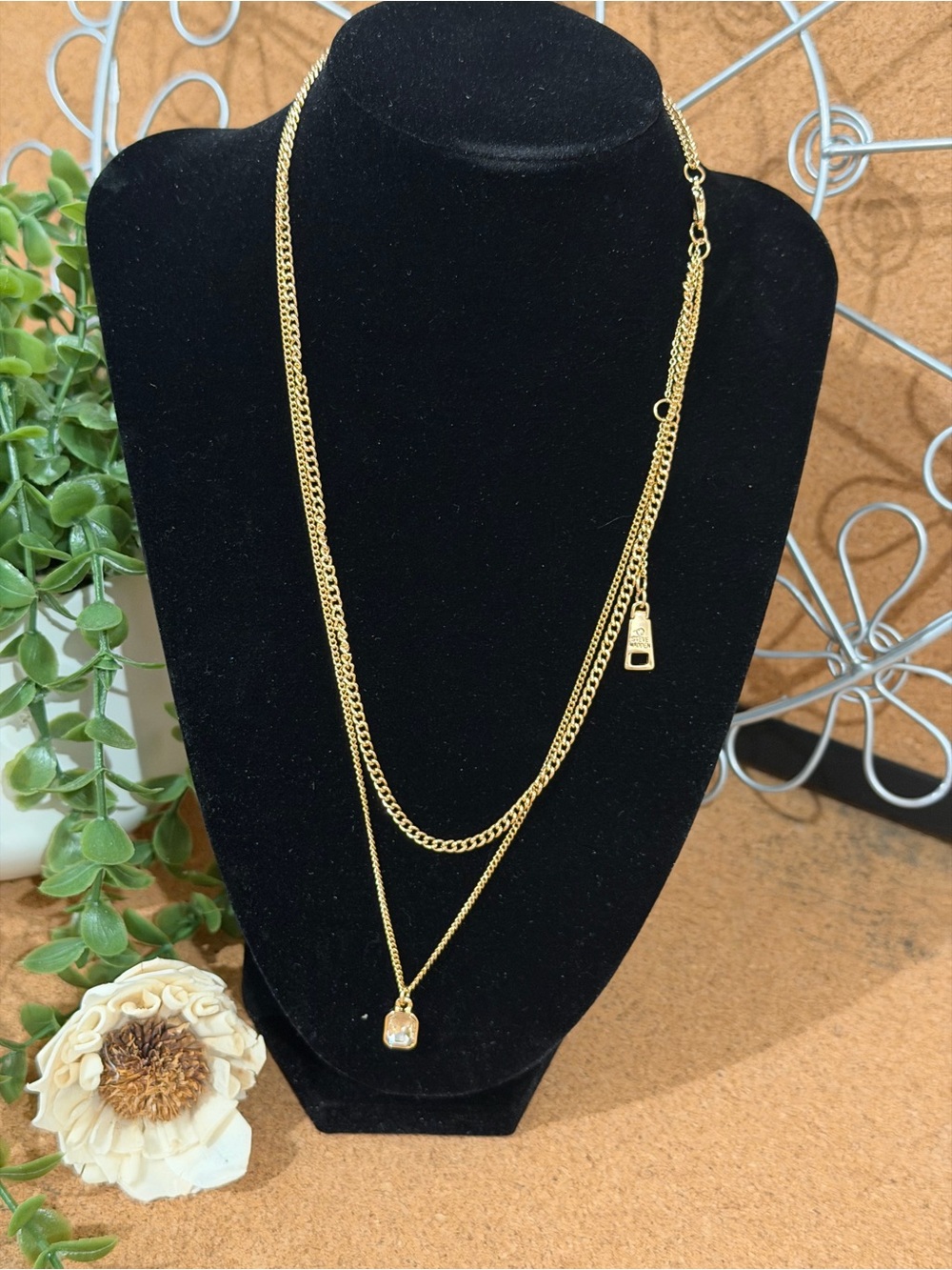 Steve Madden Gold Layered Pendant Necklace - New without tag